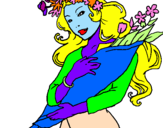 Coloring page Elf painted byPrincess Aurora