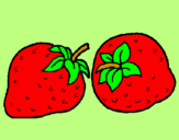 Coloring page strawberries painted bymartina