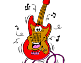 Coloring page Electric guitar painted bymartina