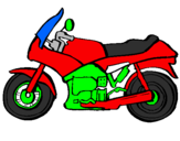 Coloring page Motorbike painted byxz