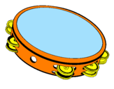 Coloring page Tambourine painted bycarmen