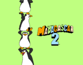 Coloring page Madagascar 2 Penguins painted bykaren