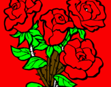 Coloring page Bunch of roses painted byluisa     luisa  luisa