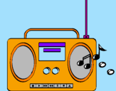 Coloring page Radio cassette 2 painted bymartina
