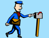 Coloring page Postman painted bymartina
