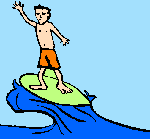 Coloring page Surf painted byestuardo