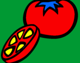 Coloring page Tomato painted byluisa