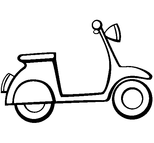 Coloring page Vespa painted byS