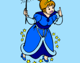 Coloring page Fairy godmother painted bymartina