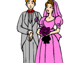 Coloring page The bride and groom III painted bymariana
