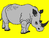 Coloring page Rhinoceros painted byARUN