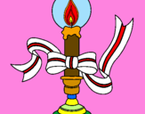 Coloring page Christmas candle II painted bypara mama´ de elena mu...