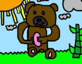 Coloring page Bear painted byraphael