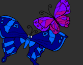 Coloring page Butterflies painted byLuna Azul