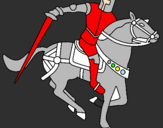 Coloring page Knight on horseback IV painted bymarukas