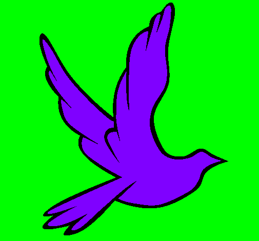 Coloring page Dove of peace in flight painted bylucca