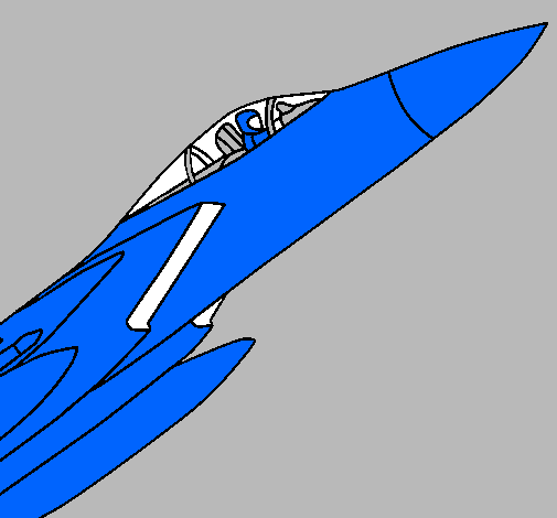 Coloring page Fighter Aircraft painted bylucca