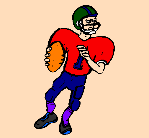 Coloring page Player in action painted bykelan