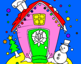 Coloring page christmas card painted byvfgymj