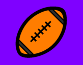 Coloring page American football ball II painted byBruce 