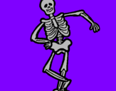 Coloring page Happy skeleton painted byBruce 