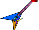 Coloring page Electric guitar II painted byJOAO MARCELO