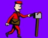 Coloring page Postman painted byBruce 