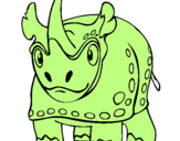 Coloring page Rhinoceros painted bylucca