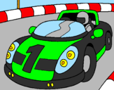 Coloring page Race car painted byBruce 