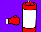 Coloring page Punching bag painted byBruce 