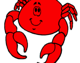 Coloring page Happy crab painted bylucca