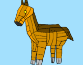 Coloring page Trojan horse painted byBiutiful Horse
