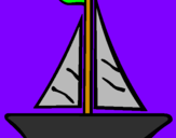 Coloring page Sailing boat painted byBruce 