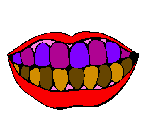 Coloring page Mouth and teeth painted bynicolas ospina