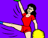 Coloring page Cheerleader painted byBruce 