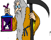 Coloring page Father Time painted byluisa     luisa  luisa