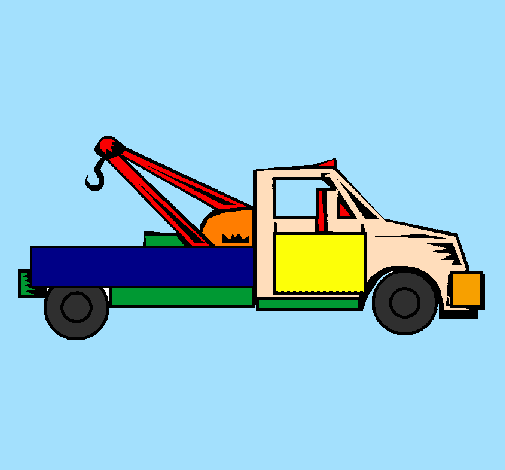 Coloring page Tow truck painted bypapanno