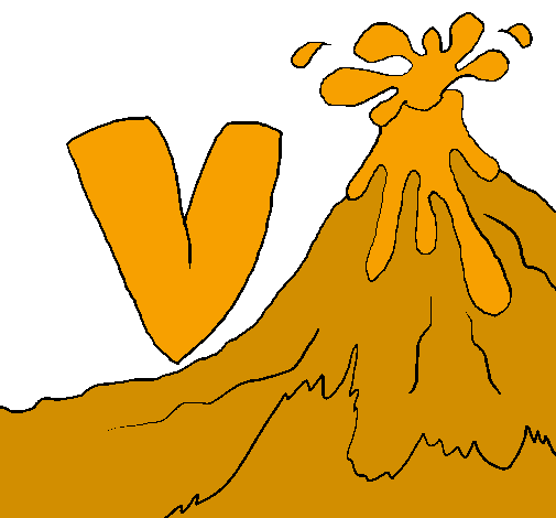 Coloring page Volcano  painted bynicolas ospina