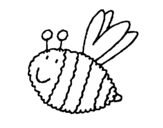 Coloring page Bee 4 painted byuri