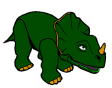 Coloring page Triceratops II painted bybenjamin