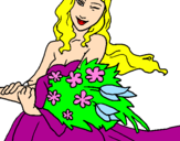 Coloring page Bunch of flowers painted byPrincess Aurora