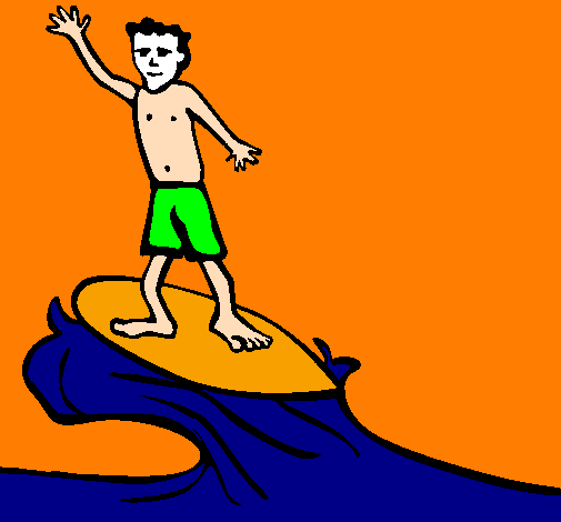 Coloring page Surf painted bykelan