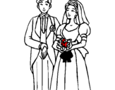 Coloring page The bride and groom III painted bydiana