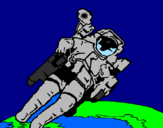 Coloring page Astronaut in space painted byBruce 