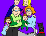 Coloring page Family  painted byCaitlin
