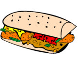 Coloring page Sandwich painted bynayeli
