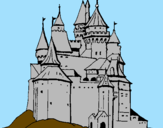 Coloring page Medieval castle painted bykelan