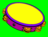 Coloring page Tambourine painted bylopu
