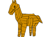 Coloring page Trojan horse painted bytrojan horse