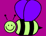 Coloring page Bee painted byasilo